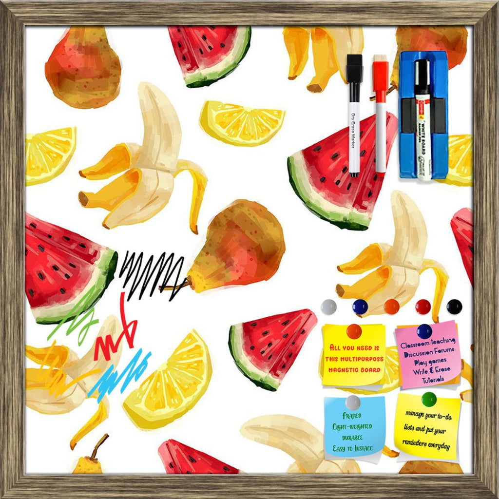 Watercolor Fruit Patterns Framed Magnetic Dry Erase Board | Combo with Magnet Buttons & Markers-Magnetic Boards Framed-MGB_FR-IC 5008075 IC 5008075, Art and Paintings, Cuisine, Drawing, Food, Food and Beverage, Food and Drink, Fruit and Vegetable, Fruits, Health, Illustrations, Nature, Patterns, Scenic, Sketches, Splatter, Tropical, Watercolour, watercolor, fruit, framed, magnetic, dry, erase, board, printed, whiteboard, with, 4, magnets, 2, markers, 1, duster, art, artistic, background, brushstroke, citrus