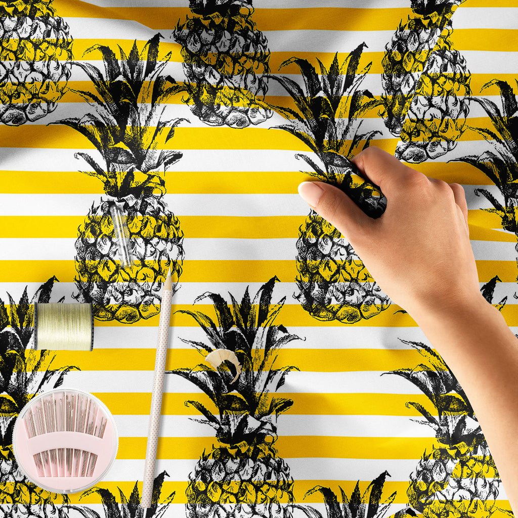 Striped Pineapple Sofa Fabric by Metre | Upholstery For Sofa, Curtains & Cushions-Sofa Fabrics-SOF_FB-IC 5008086 IC 5008086, Ancient, Art and Paintings, Cuisine, Drawing, Food, Food and Beverage, Food and Drink, Fruit and Vegetable, Fruits, Health, Historical, Icons, Illustrations, Medieval, Nature, Patterns, Scenic, Signs, Signs and Symbols, Sketches, Symbols, Tropical, Vintage, striped, pineapple, sofa, fabric, by, metre, upholstery, for, curtains, cushions, pattern, seamless, pineapples, ananas, summer, 