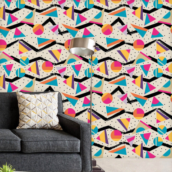 Retro Geometric Pattern D1 Wallpaper Roll-Wallpapers Peel & Stick-WAL_PA-IC 5008096 IC 5008096, 80s, Abstract Expressionism, Abstracts, Ancient, Art and Paintings, Decorative, Digital, Digital Art, Fashion, Geometric, Geometric Abstraction, Graphic, Hipster, Historical, Illustrations, Medieval, Modern Art, Patterns, Pop Art, Retro, Semi Abstract, Signs, Signs and Symbols, Triangles, Vintage, pattern, d1, peel, stick, vinyl, wallpaper, roll, non-pvc, self-adhesive, eco-friendly, water-repellent, scratch-resi