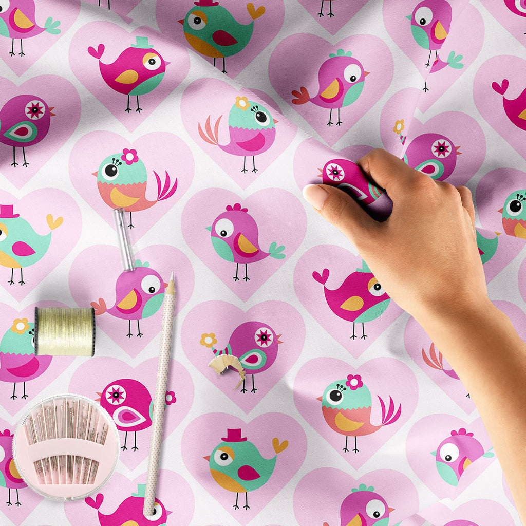Cute Birds Cartoon Sofa Fabric by Metre | Upholstery For Sofa, Curtains & Cushions-Sofa Fabrics-SOF_FB-IC 5008102 IC 5008102, Animals, Animated Cartoons, Art and Paintings, Baby, Birds, Caricature, Cartoons, Children, Digital, Digital Art, Drawing, Family, Graphic, Hearts, Illustrations, Kids, Love, Patterns, Romance, Signs, Signs and Symbols, Symbols, cute, cartoon, sofa, fabric, by, metre, upholstery, for, curtains, cushions, bird, adorable, animal, art, background, cheerful, childish, color, colorful, de