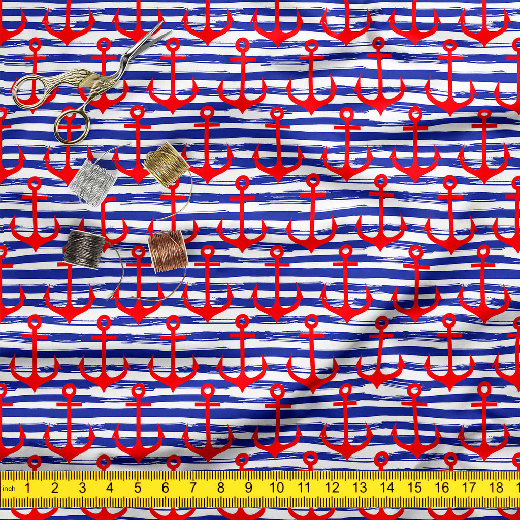 Anchors On Stripes D1 Sofa Fabric by Metre | Upholstery For Sofa, Curtains & Cushions-Sofa Fabrics-SOF_FB-IC 5008122 IC 5008122, Abstract Expressionism, Abstracts, Art and Paintings, Automobiles, Black and White, Digital, Digital Art, Graphic, Illustrations, Nautical, Patterns, Semi Abstract, Signs, Signs and Symbols, Stripes, Transportation, Travel, Vehicles, White, anchors, on, d1, sofa, fabric, by, metre, upholstery, for, curtains, cushions, abstract, anchor, art, backdrop, background, blue, brush, cloth