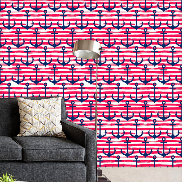 Anchors On Stripes D2 Wallpaper Roll-Wallpapers Peel & Stick-WAL_PA-IC 5008123 IC 5008123, Abstract Expressionism, Abstracts, Art and Paintings, Automobiles, Black and White, Digital, Digital Art, Graphic, Illustrations, Nautical, Patterns, Semi Abstract, Signs, Signs and Symbols, Stripes, Transportation, Travel, Vehicles, White, anchors, on, d2, peel, stick, vinyl, wallpaper, roll, non-pvc, self-adhesive, eco-friendly, water-repellent, scratch-resistant, pattern, anchor, texture, marine, sailor, abstract, 