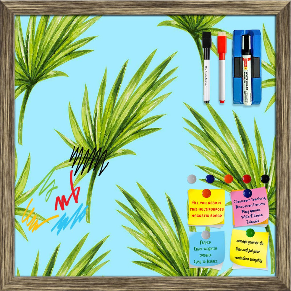 Watercolor Tropical Palm Leaves Pattern D1 Framed Magnetic Dry Erase Board | Combo with Magnet Buttons & Markers-Magnetic Boards Framed-MGB_FR-IC 5008124 IC 5008124, Art and Paintings, Black and White, Botanical, Digital, Digital Art, Fashion, Floral, Flowers, Graphic, Hawaiian, Illustrations, Nature, Paintings, Patterns, Scenic, Signs, Signs and Symbols, Tropical, Watercolour, White, watercolor, palm, leaves, pattern, d1, framed, magnetic, dry, erase, board, printed, whiteboard, with, 4, magnets, 2, marker
