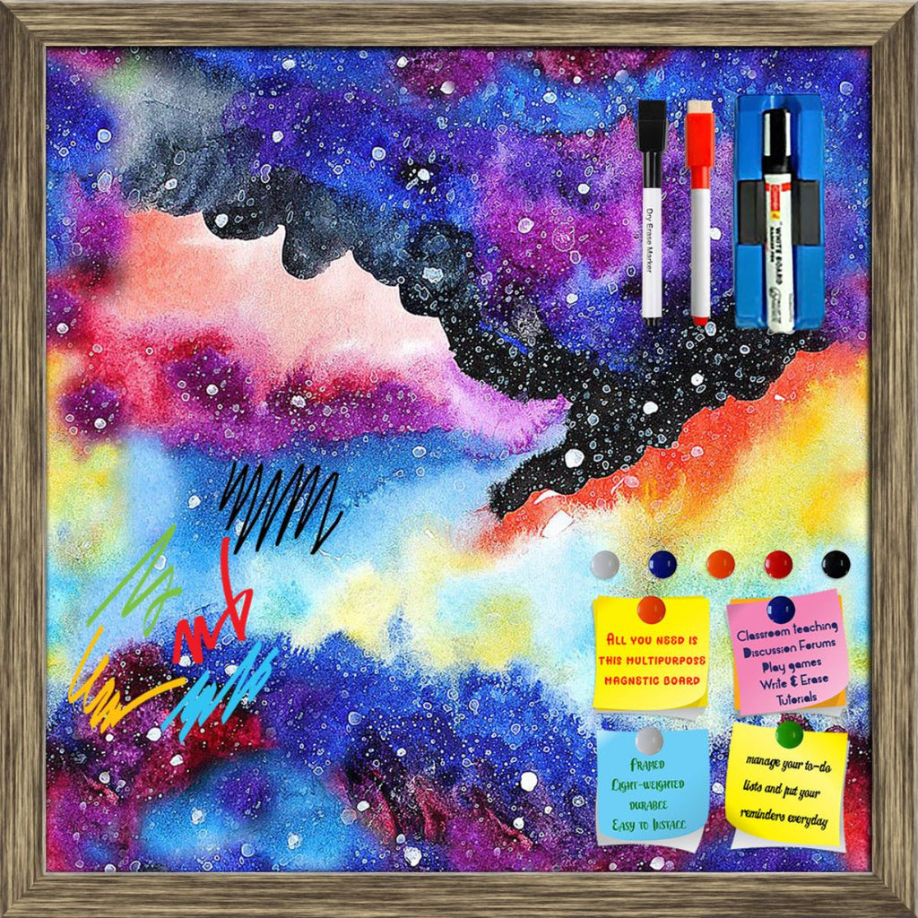 Watercolor Modern Galaxy Pattern D2 Framed Magnetic Dry Erase Board | Combo with Magnet Buttons & Markers-Magnetic Boards Framed-MGB_FR-IC 5008152 IC 5008152, Abstract Expressionism, Abstracts, Art and Paintings, Astrology, Astronomy, Black, Black and White, Cosmology, Digital, Digital Art, Fantasy, Graphic, Horoscope, Illustrations, Modern Art, Nature, Patterns, Scenic, Semi Abstract, Signs, Signs and Symbols, Space, Splatter, Stars, Sun Signs, Watercolour, Zodiac, watercolor, modern, galaxy, pattern, d2, 