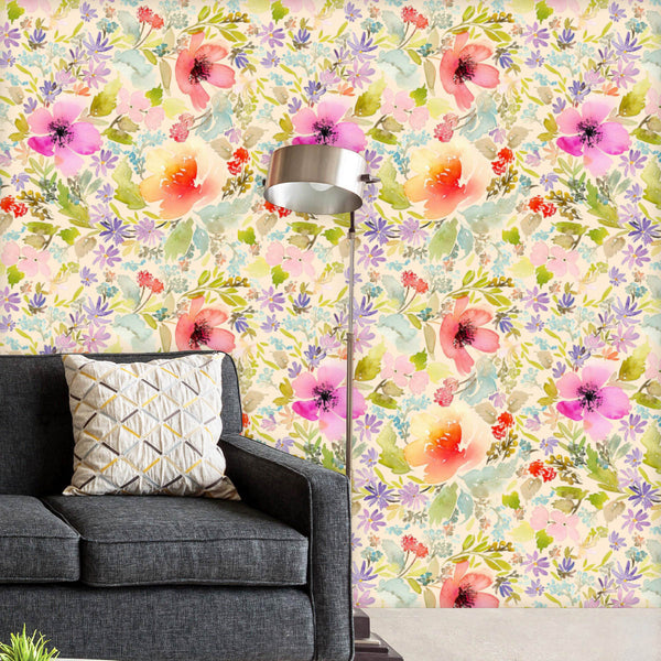 Watercolor Spring Pattern Wallpaper Roll-Wallpapers Peel & Stick-WAL_PA-IC 5008156 IC 5008156, Abstract Expressionism, Abstracts, Ancient, Art and Paintings, Botanical, Decorative, Digital, Digital Art, Floral, Flowers, Graphic, Historical, Illustrations, Medieval, Nature, Patterns, Scenic, Seasons, Semi Abstract, Signs, Signs and Symbols, Vintage, Watercolour, watercolor, spring, pattern, peel, stick, vinyl, wallpaper, roll, non-pvc, self-adhesive, eco-friendly, water-repellent, scratch-resistant, flower, 