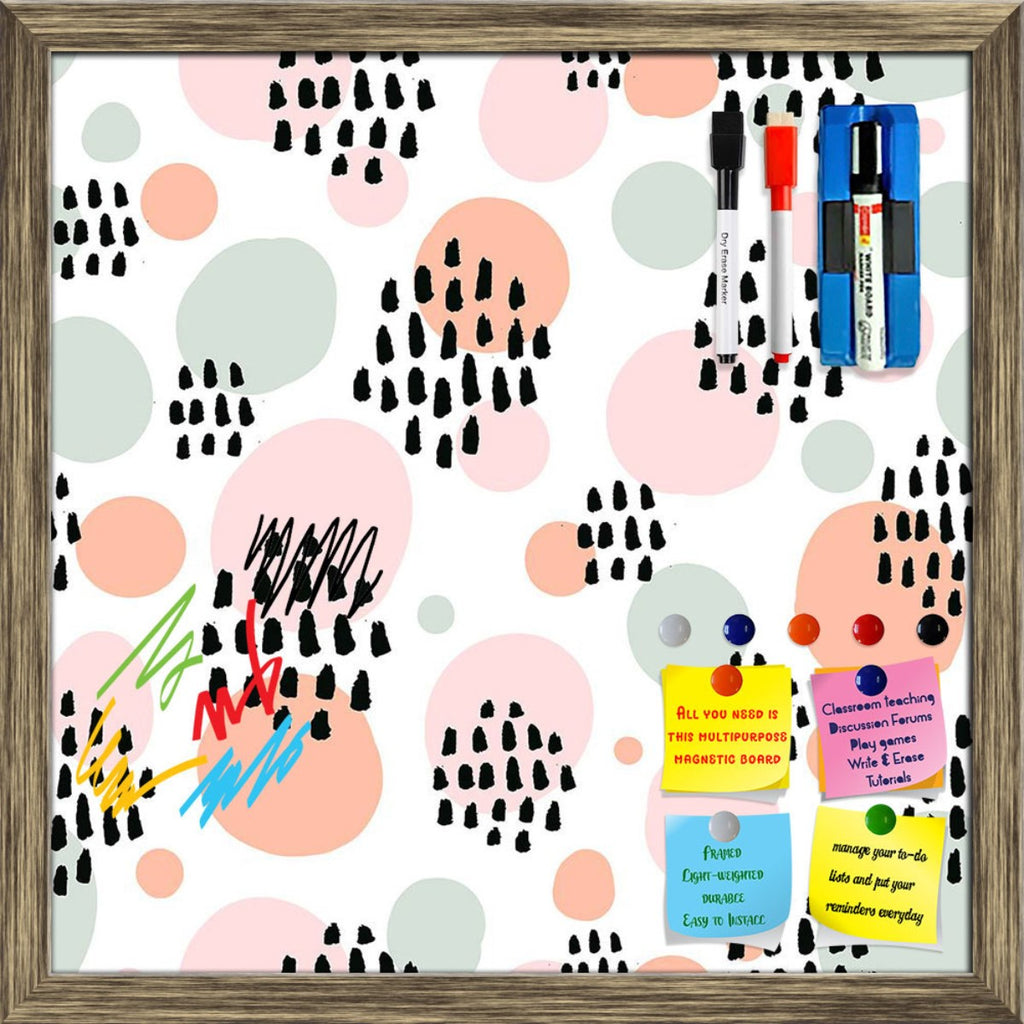 Abstract Pastel Pattern Framed Magnetic Dry Erase Board | Combo with Magnet Buttons & Markers - Magnetic Boards Framed - ArtzFolio.com