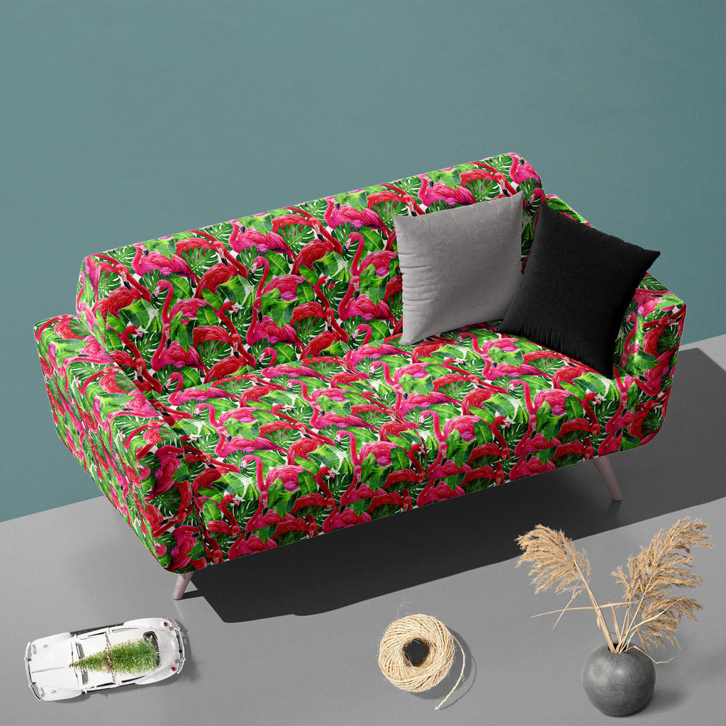 Tropical Pink Flamingo & Monstera Leafs Pattern Sofa Fabric by Metre | Upholstery For Sofa, Curtains & Cushions-Sofa Fabrics-SOF_FB-IC 5008169 IC 5008169, Animals, Art and Paintings, Birds, Botanical, Drawing, Fashion, Floral, Flowers, Illustrations, Nature, Patterns, Scenic, Signs, Signs and Symbols, Tropical, Wildlife, pink, flamingo, monstera, leafs, pattern, sofa, fabric, by, metre, upholstery, for, curtains, cushions, animal, art, background, beak, beautiful, bird, blue, brazil, bright, circus, color, 