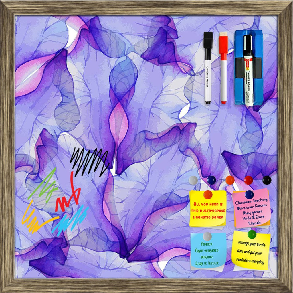 Watercolor Purple Flower Petal Pattern D1 Framed Magnetic Dry Erase Board | Combo with Magnet Buttons & Markers-Magnetic Boards Framed-MGB_FR-IC 5008175 IC 5008175, Abstract Expressionism, Abstracts, Art and Paintings, Botanical, Decorative, Digital, Digital Art, Drawing, Floral, Flowers, Graphic, Illustrations, Nature, Paintings, Patterns, Scenic, Semi Abstract, Signs, Signs and Symbols, Watercolour, watercolor, purple, flower, petal, pattern, d1, framed, magnetic, dry, erase, board, printed, whiteboard, w