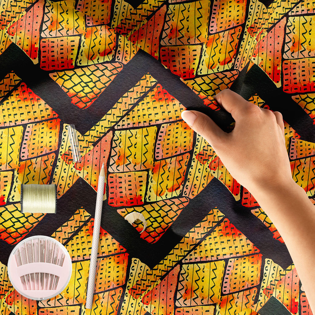 Abstract Geometric Pattern D4 Sofa Fabric by Metre | Upholstery For Sofa, Curtains & Cushions - Sofa Fabrics - ArtzFolio.com