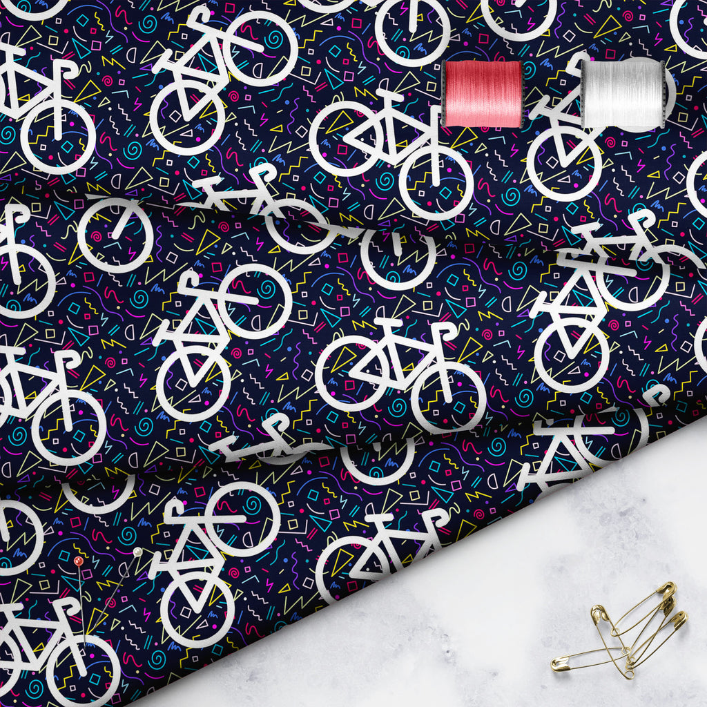 Bike Retro Silhouette Sofa Fabric by Metre | Upholstery For Sofa, Curtains & Cushions-Sofa Fabrics-SOF_FB-IC 5008204 IC 5008204, 80s, Ancient, Automobiles, Bikes, Geometric, Geometric Abstraction, Health, Hipster, Historical, Illustrations, Medieval, Patterns, Retro, Sports, Transportation, Travel, Vehicles, Vintage, bike, silhouette, sofa, fabric, by, metre, upholstery, for, curtains, cushions, seamless, pattern, background, bicycle, classic, color, colorful, concept, eco, friendly, ecology, element, exerc