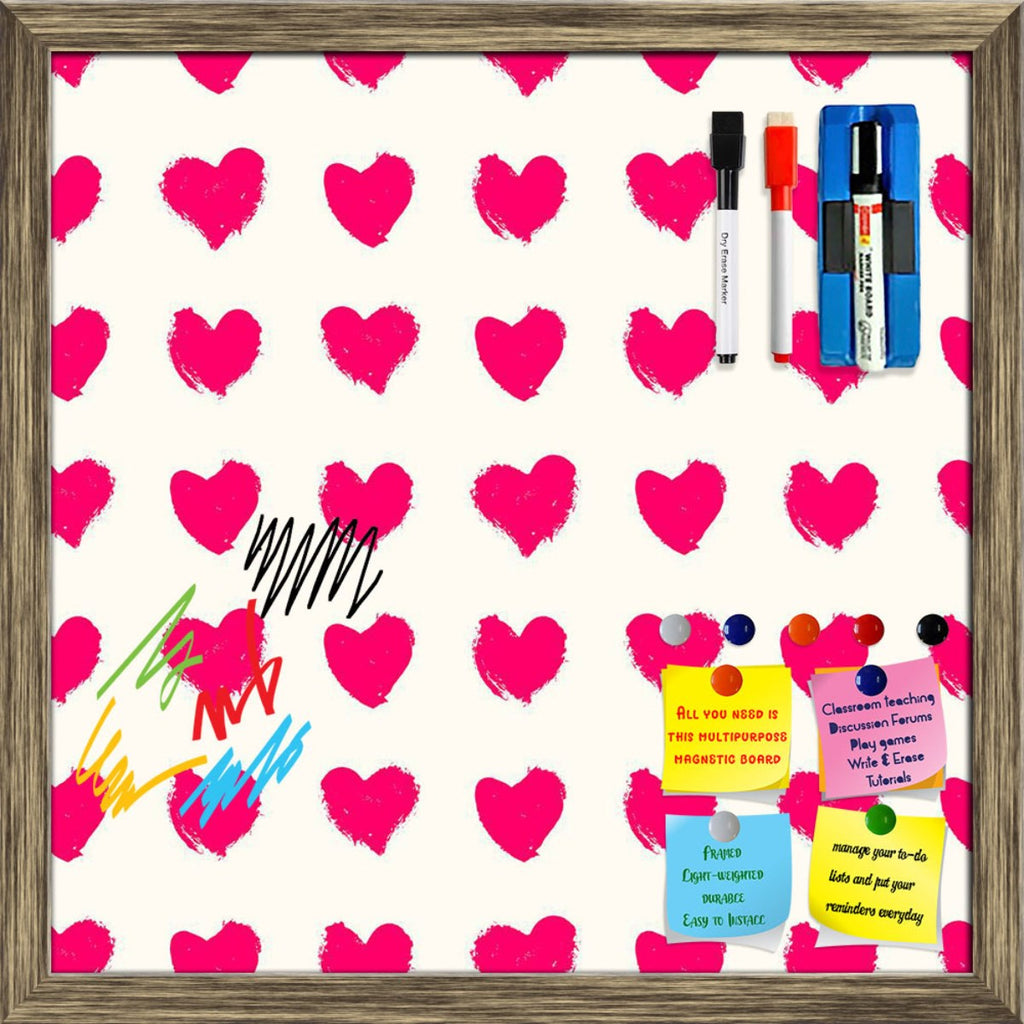 Hand Drawn Valentine Hearts Pattern D2 Framed Magnetic Dry Erase Board | Combo with Magnet Buttons & Markers-Magnetic Boards Framed-MGB_FR-IC 5008205 IC 5008205, Abstract Expressionism, Abstracts, Ancient, Art and Paintings, Decorative, Digital, Digital Art, Graphic, Hand Drawn, Hearts, Historical, Illustrations, Love, Medieval, Modern Art, Patterns, Retro, Romance, Semi Abstract, Signs, Signs and Symbols, Vintage, hand, drawn, valentine, pattern, d2, framed, magnetic, dry, erase, board, printed, whiteboard
