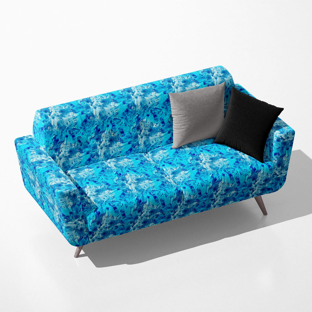 Abstract Blue Pattern Sofa Fabric by Metre | Upholstery For Sofa, Curtains & Cushions - Sofa Fabrics - ArtzFolio.com