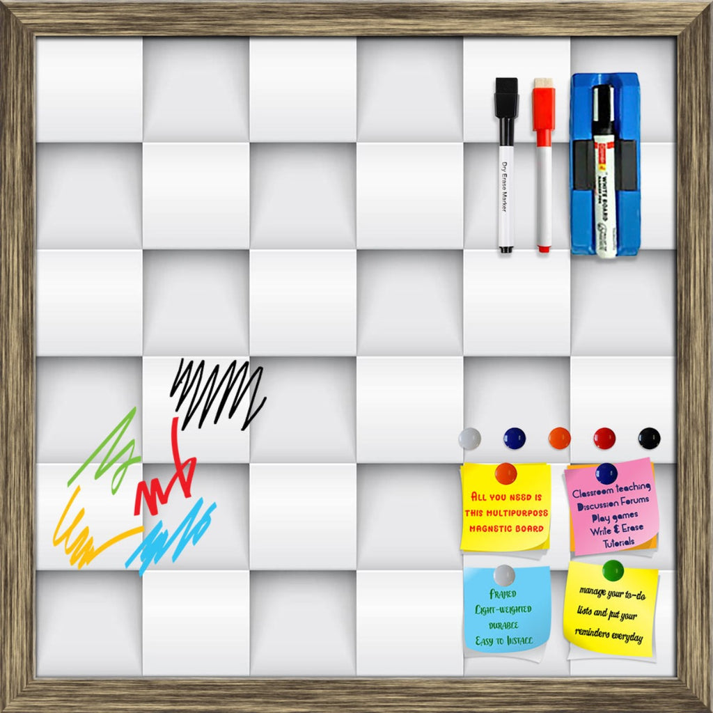 Geometric 3D Tile Pattern Framed Magnetic Dry Erase Board | Combo with Magnet Buttons & Markers-Magnetic Boards Framed-MGB_FR-IC 5008226 IC 5008226, 3D, Abstract Expressionism, Abstracts, Black and White, Business, Decorative, Digital, Digital Art, Geometric, Geometric Abstraction, Graphic, Illustrations, Modern Art, Patterns, Semi Abstract, Signs, Signs and Symbols, Space, Triangles, White, tile, pattern, framed, magnetic, dry, erase, board, printed, whiteboard, with, 4, magnets, 2, markers, 1, duster, wal