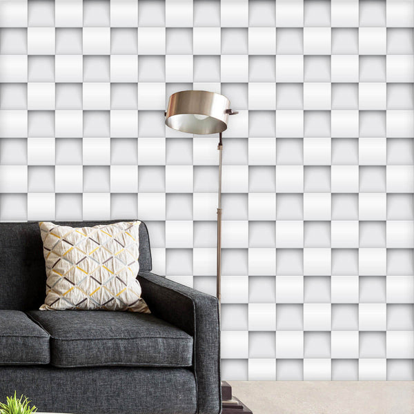 Geometric 3D Tile Pattern Wallpaper Roll-Wallpapers Peel & Stick-WAL_PA-IC 5008226 IC 5008226, 3D, Abstract Expressionism, Abstracts, Black and White, Business, Decorative, Digital, Digital Art, Geometric, Geometric Abstraction, Graphic, Illustrations, Modern Art, Patterns, Semi Abstract, Signs, Signs and Symbols, Space, Triangles, White, tile, pattern, peel, stick, vinyl, wallpaper, roll, non-pvc, self-adhesive, eco-friendly, water-repellent, scratch-resistant, wall, paper, abstract, artistic, backdrop, ba