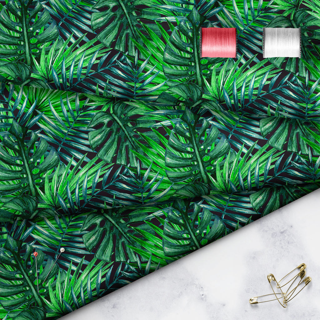 Tropical Palm Leaves D3 Sofa Fabric by Metre | Upholstery For Sofa, Curtains & Cushions-Sofa Fabrics-SOF_FB-IC 5008241 IC 5008241, Art and Paintings, Black and White, Botanical, Digital, Digital Art, Fashion, Floral, Flowers, Graphic, Hawaiian, Illustrations, Nature, Paintings, Patterns, Scenic, Signs, Signs and Symbols, Tropical, Watercolour, White, palm, leaves, d3, sofa, fabric, by, metre, upholstery, for, curtains, cushions, leaf, plants, palms, pattern, jungle, watercolor, seamless, rainforest, exotic,