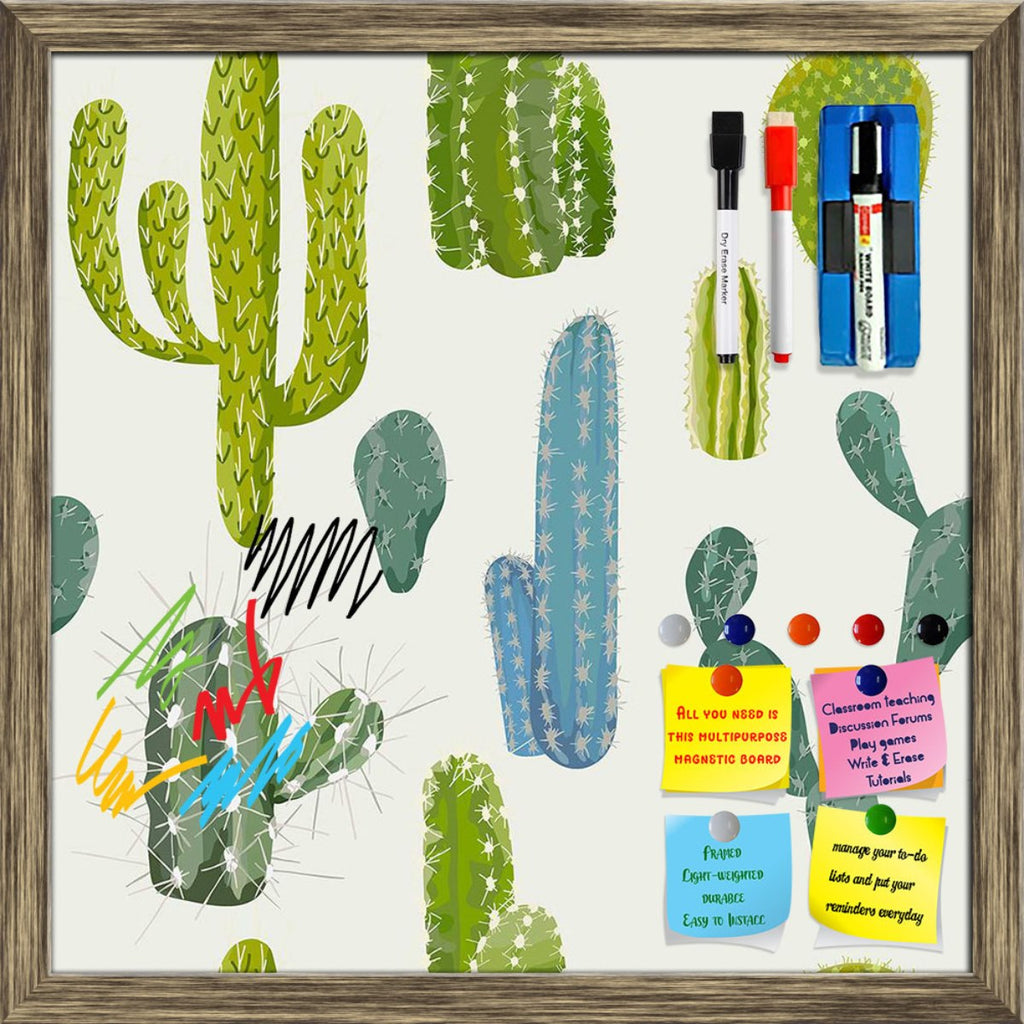 Tropical Cactus Pattern Framed Magnetic Dry Erase Board | Combo with Magnet Buttons & Markers-Magnetic Boards Framed-MGB_FR-IC 5008244 IC 5008244, Abstract Expressionism, Abstracts, Ancient, Art and Paintings, Botanical, Digital, Digital Art, Drawing, Fashion, Floral, Flowers, Graphic, Hawaiian, Historical, Illustrations, Medieval, Nature, Patterns, Scenic, Semi Abstract, Signs, Signs and Symbols, Tropical, Vintage, Wedding, cactus, pattern, framed, magnetic, dry, erase, board, printed, whiteboard, with, 4,