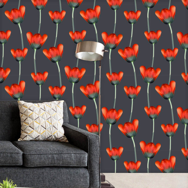3D Tulips Pattern D2 Wallpaper Roll-Wallpapers Peel & Stick-WAL_PA-IC 5008247 IC 5008247, 3D, Abstract Expressionism, Abstracts, Art and Paintings, Black, Black and White, Bohemian, Botanical, Chevron, Circle, Cross, Culture, Decorative, Digital, Digital Art, Dots, Drawing, Ethnic, Fashion, Floral, Flowers, Geometric, Geometric Abstraction, Graffiti, Graphic, Hipster, Illustrations, Love, Modern Art, Nature, Patterns, Romance, Scenic, Semi Abstract, Signs, Signs and Symbols, Traditional, Tribal, World Cultu
