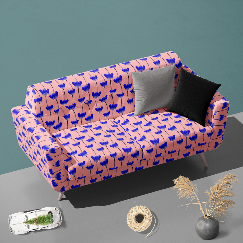 3D Tulips Pattern D4 Sofa Fabric by Metre | Upholstery For Sofa, Curtains & Cushions - Sofa Fabrics - ArtzFolio.com