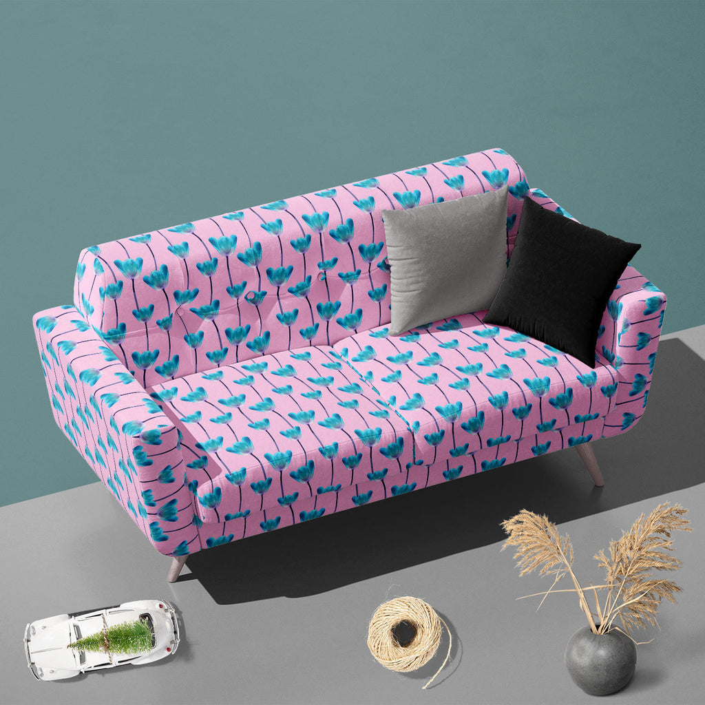 3D Tulips Pattern D5 Sofa Fabric by Metre | Upholstery For Sofa, Curtains & Cushions - Sofa Fabrics - ArtzFolio.com