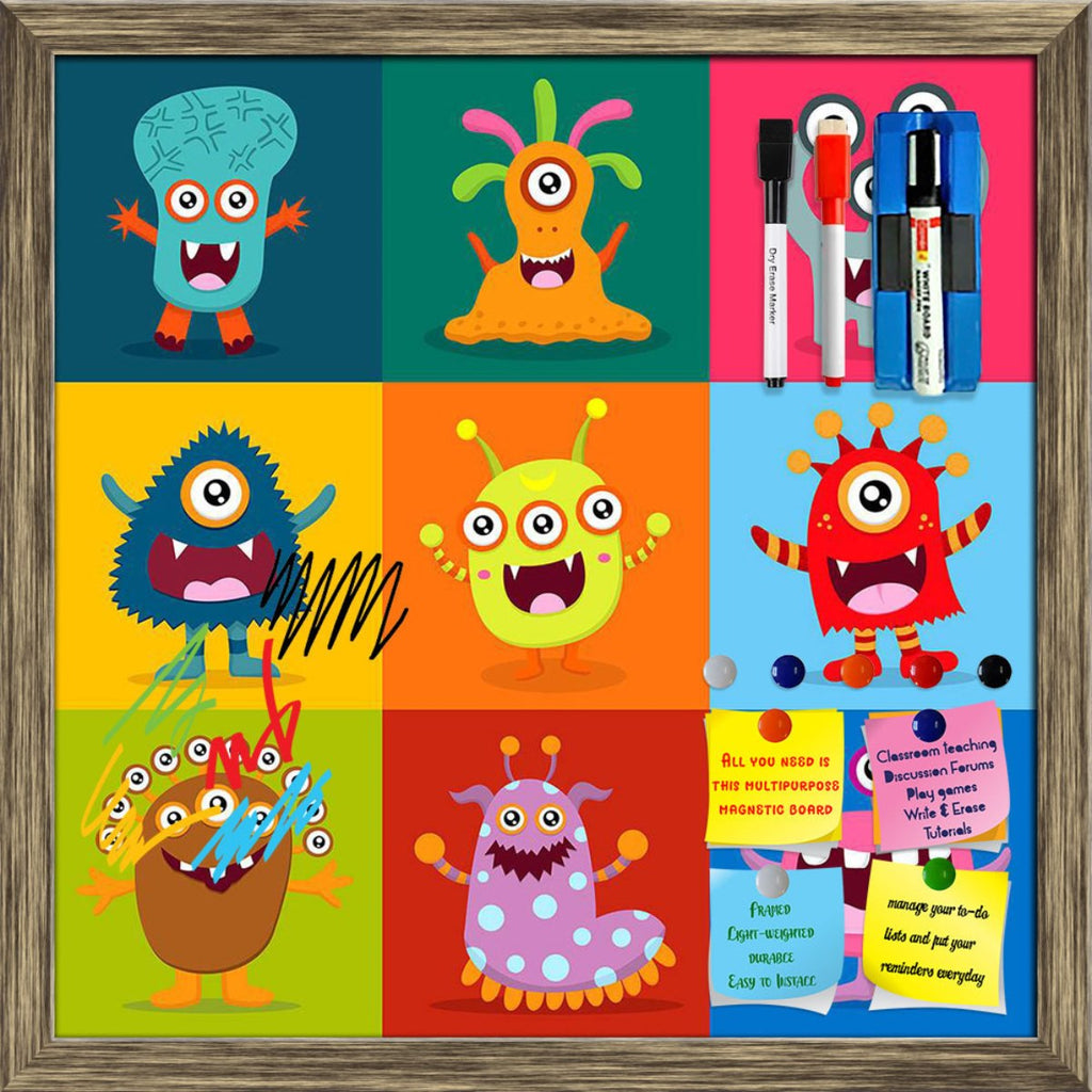 Kids Monster D2 Framed Magnetic Dry Erase Board | Combo with Magnet Buttons & Markers-Magnetic Boards Framed-MGB_FR-IC 5008277 IC 5008277, Animals, Animated Cartoons, Art and Paintings, Baby, Birthday, Caricature, Cartoons, Children, Digital, Digital Art, Festivals and Occasions, Festive, Graphic, Illustrations, Kids, Patterns, Signs, Signs and Symbols, monster, d2, framed, magnetic, dry, erase, board, printed, whiteboard, with, 4, magnets, 2, markers, 1, duster, alien, animal, anniversary, shower, backgrou
