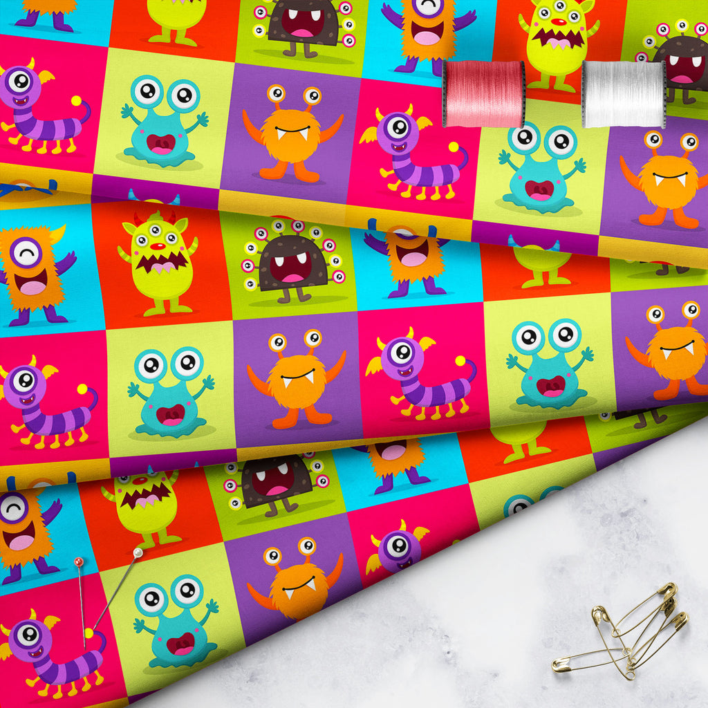 Kids Monster D3 Sofa Fabric by Metre | Upholstery For Sofa, Curtains & Cushions-Sofa Fabrics-SOF_FB-IC 5008278 IC 5008278, Animals, Animated Cartoons, Art and Paintings, Baby, Birthday, Caricature, Cartoons, Children, Digital, Digital Art, Festivals and Occasions, Festive, Graphic, Illustrations, Kids, Patterns, Signs, Signs and Symbols, monster, d3, sofa, fabric, by, metre, upholstery, for, curtains, cushions, alien, animal, anniversary, shower, background, card, invitation, party, boy, cartoon, celebratio