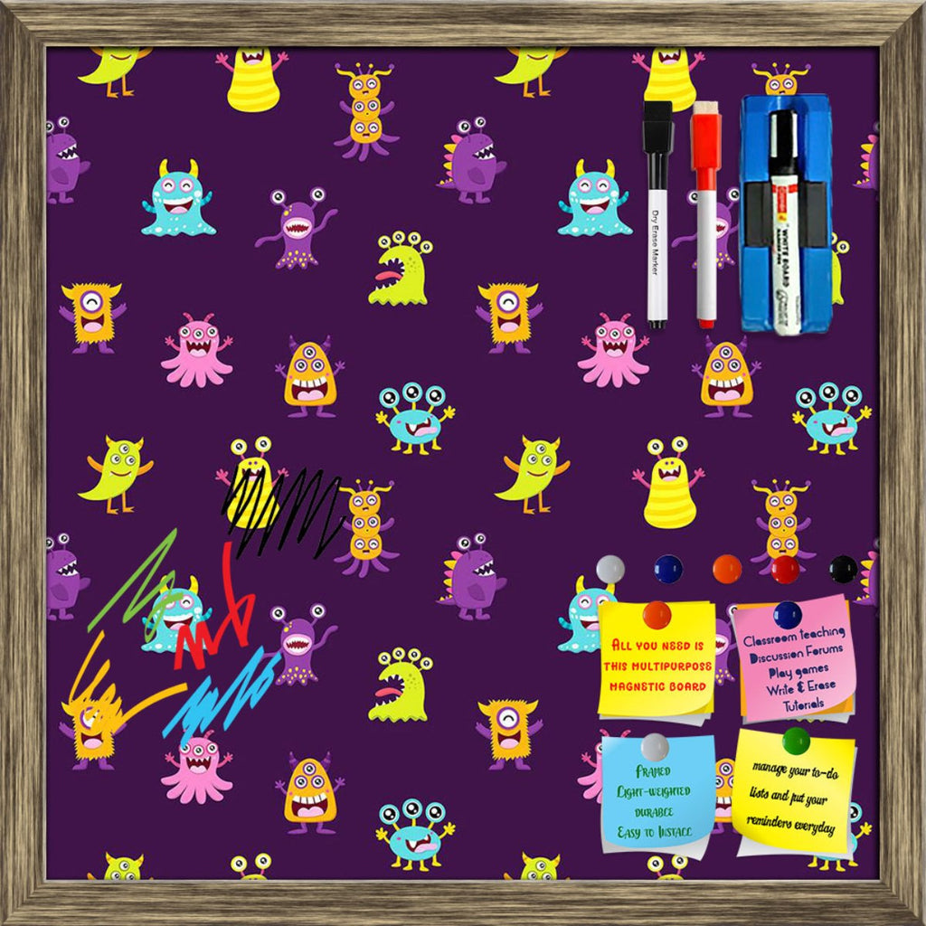 Kids Monster D4 Framed Magnetic Dry Erase Board | Combo with Magnet Buttons & Markers-Magnetic Boards Framed-MGB_FR-IC 5008279 IC 5008279, Animals, Animated Cartoons, Art and Paintings, Baby, Birthday, Caricature, Cartoons, Children, Digital, Digital Art, Festivals and Occasions, Festive, Graphic, Illustrations, Kids, Patterns, Signs, Signs and Symbols, monster, d4, framed, magnetic, dry, erase, board, printed, whiteboard, with, 4, magnets, 2, markers, 1, duster, alien, animal, anniversary, shower, backgrou