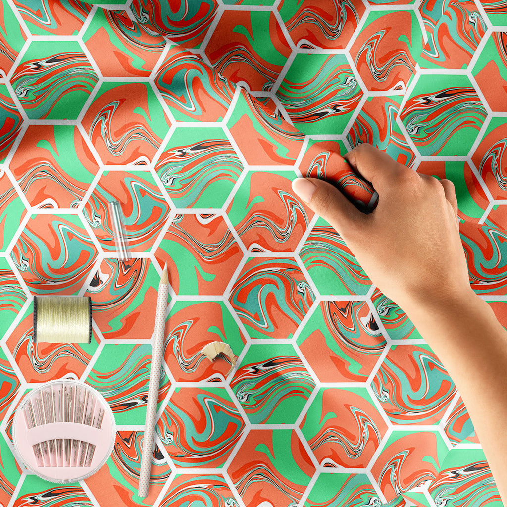 Geometric Hexagon Sofa Fabric by Metre | Upholstery For Sofa, Curtains & Cushions-Sofa Fabrics-SOF_FB-IC 5008284 IC 5008284, Abstract Expressionism, Abstracts, Ancient, Art and Paintings, Digital, Digital Art, Geometric, Geometric Abstraction, Graphic, Hexagon, Historical, Illustrations, Marble, Marble and Stone, Medieval, Modern Art, Patterns, Semi Abstract, Signs, Signs and Symbols, Vintage, sofa, fabric, by, metre, upholstery, for, curtains, cushions, abstract, art, background, blue, card, color, cool, c