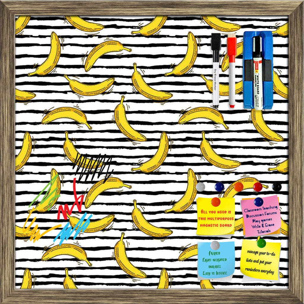 Summer Bananas Pattern D2 Framed Magnetic Dry Erase Board | Combo with Magnet Buttons & Markers-Magnetic Boards Framed-MGB_FR-IC 5008301 IC 5008301, Ancient, Art and Paintings, Black and White, Decorative, Digital, Digital Art, Fashion, Geometric, Geometric Abstraction, Graphic, Hipster, Historical, Illustrations, Medieval, Modern Art, Patterns, Pop Art, Retro, Signs, Signs and Symbols, Stripes, Vintage, White, summer, bananas, pattern, d2, framed, magnetic, dry, erase, board, printed, whiteboard, with, 4, 