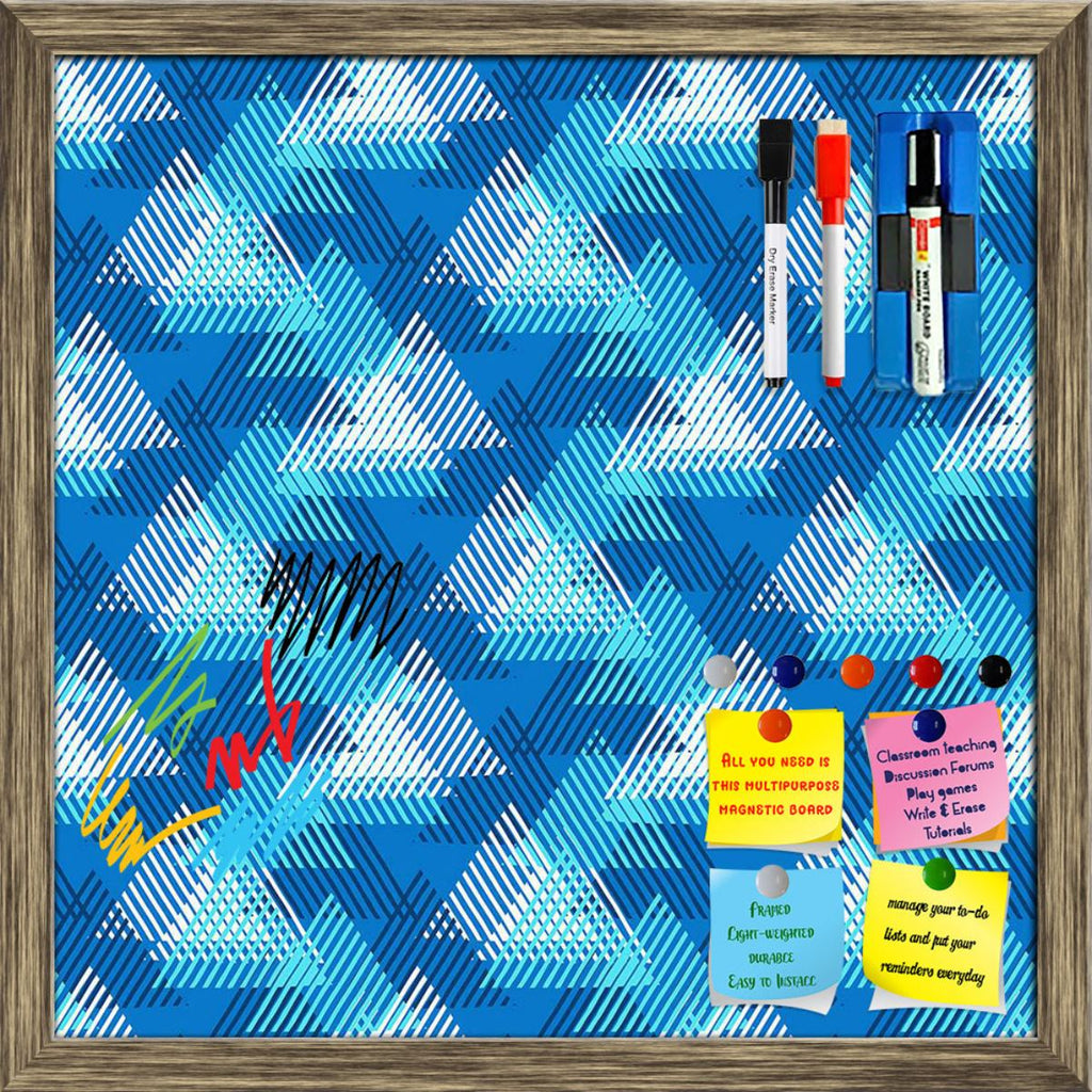 Geometric 3D Triangles Pattern D2 Framed Magnetic Dry Erase Board | Combo with Magnet Buttons & Markers-Magnetic Boards Framed-MGB_FR-IC 5008304 IC 5008304, 80s, Abstract Expressionism, Abstracts, Arrows, Art and Paintings, Aztec, Chevron, Diamond, Digital, Digital Art, Eygptian, Fashion, Geometric, Geometric Abstraction, Graffiti, Graphic, Hipster, Illustrations, Modern Art, Patterns, Pop Art, Retro, Semi Abstract, Signs, Signs and Symbols, Stripes, Triangles, 3d, pattern, d2, framed, magnetic, dry, erase,