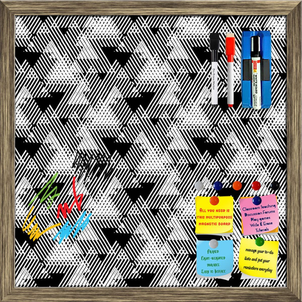 Geometric 3D Lines & Stripes Pattern D1 Framed Magnetic Dry Erase Board | Combo with Magnet Buttons & Markers-Magnetic Boards Framed-MGB_FR-IC 5008307 IC 5008307, 80s, Abstract Expressionism, Abstracts, Arrows, Art and Paintings, Aztec, Black, Black and White, Chevron, Diamond, Digital, Digital Art, Eygptian, Fashion, Geometric, Geometric Abstraction, Graphic, Illustrations, Modern Art, Patterns, Pop Art, Semi Abstract, Signs, Signs and Symbols, Stripes, Triangles, White, 3d, lines, pattern, d1, framed, mag