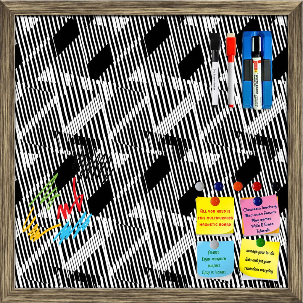 Geometric 3D Lines & Stripes Pattern D3 Framed Magnetic Dry Erase Board | Combo with Magnet Buttons & Markers-Magnetic Boards Framed-MGB_FR-IC 5008312 IC 5008312, Abstract Expressionism, Abstracts, African, Art and Paintings, Black, Black and White, Chevron, Digital, Digital Art, Fashion, Geometric, Geometric Abstraction, Graphic, Illustrations, Modern Art, Patterns, Pop Art, Retro, Semi Abstract, Signs, Signs and Symbols, Stripes, White, 3d, lines, pattern, d3, framed, magnetic, dry, erase, board, printed,