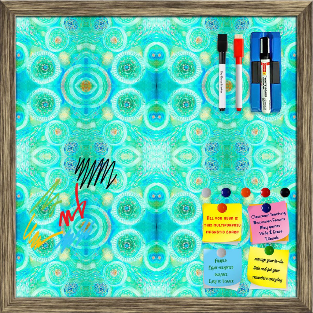 Abstract Ornamental Pattern Framed Magnetic Dry Erase Board | Combo with Magnet Buttons & Markers - Magnetic Boards Framed - ArtzFolio.com