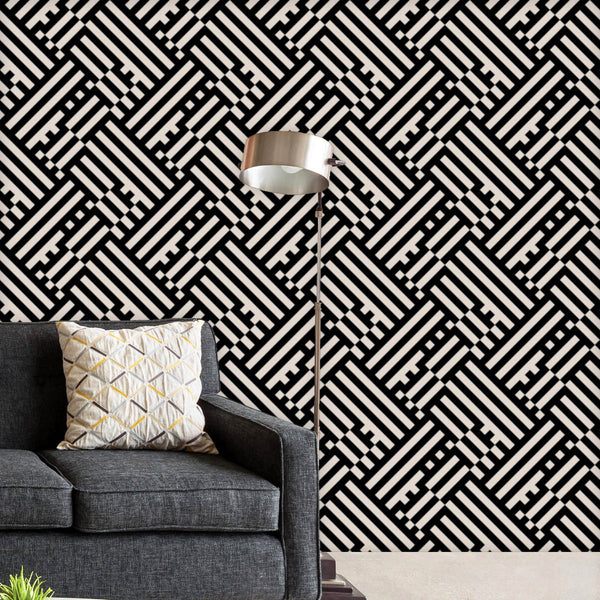 Abstract Geometric Pattern D15 Wallpaper Roll-Wallpapers Peel & Stick-WAL_PA-IC 5008317 IC 5008317, Abstract Expressionism, Abstracts, African, Art and Paintings, Black, Black and White, Check, Chevron, Digital, Digital Art, Fashion, Geometric, Geometric Abstraction, Graphic, Modern Art, Patterns, Plaid, Pop Art, Retro, Semi Abstract, Signs, Signs and Symbols, Stripes, White, abstract, pattern, d15, peel, stick, vinyl, wallpaper, roll, non-pvc, self-adhesive, eco-friendly, water-repellent, scratch-resistant