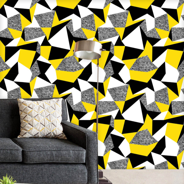 Geometric Triangles D2 Wallpaper Roll-Wallpapers Peel & Stick-WAL_PA-IC 5008338 IC 5008338, Abstract Expressionism, Abstracts, Ancient, Art and Paintings, Black, Black and White, Decorative, Digital, Digital Art, Fashion, Geometric, Geometric Abstraction, Graphic, Hipster, Historical, Illustrations, Medieval, Modern Art, Patterns, Retro, Semi Abstract, Signs, Signs and Symbols, Sketches, Space, Triangles, Vintage, White, d2, peel, stick, vinyl, wallpaper, roll, non-pvc, self-adhesive, eco-friendly, water-re