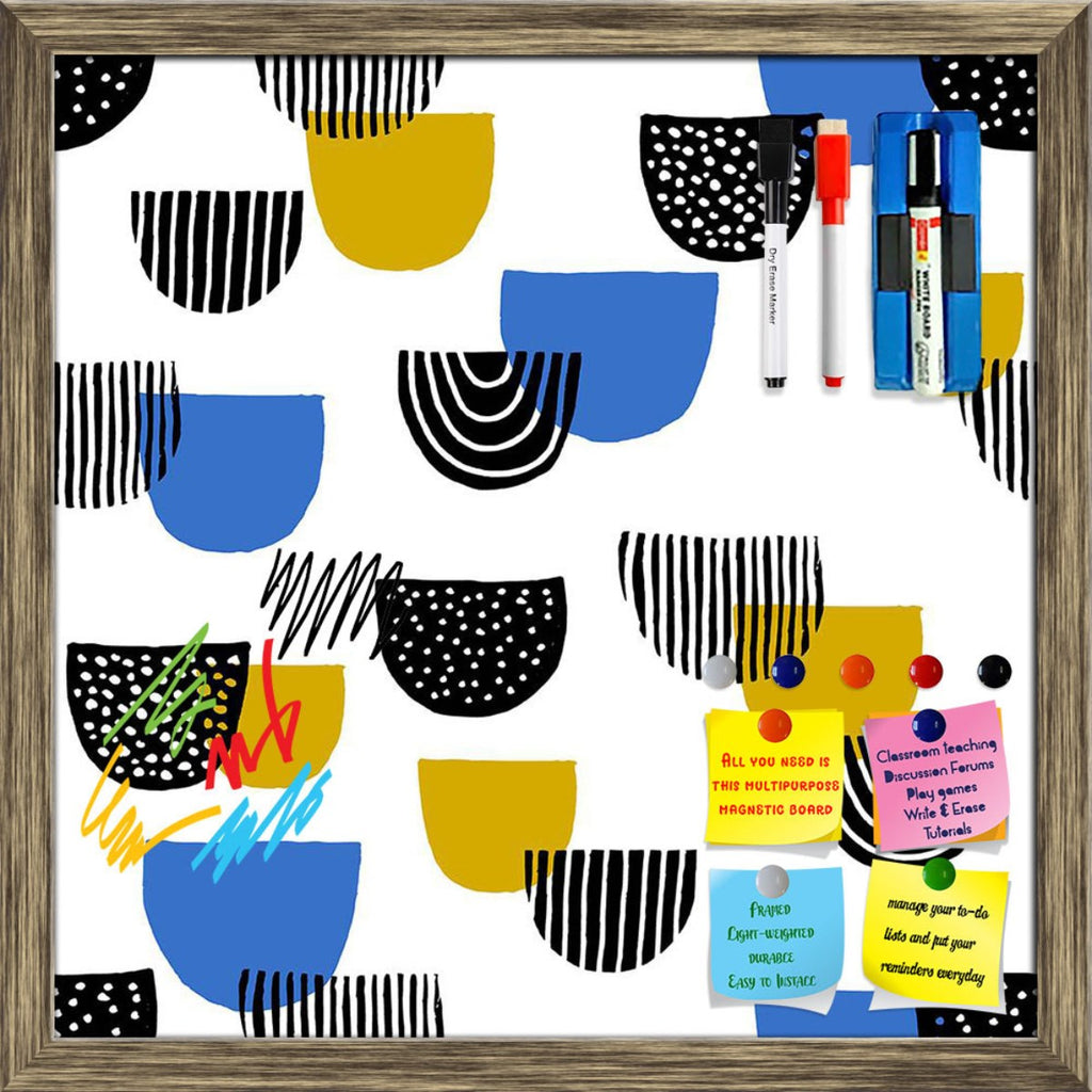 Hand Drawn Geometric Pattern D3 Framed Magnetic Dry Erase Board | Combo with Magnet Buttons & Markers-Magnetic Boards Framed-MGB_FR-IC 5008345 IC 5008345, Abstract Expressionism, Abstracts, Ancient, Black and White, Circle, Digital, Digital Art, Geometric, Geometric Abstraction, Graphic, Historical, Illustrations, Medieval, Modern Art, Patterns, Retro, Semi Abstract, Signs, Signs and Symbols, Vintage, White, hand, drawn, pattern, d3, framed, magnetic, dry, erase, board, printed, whiteboard, with, 4, magnets