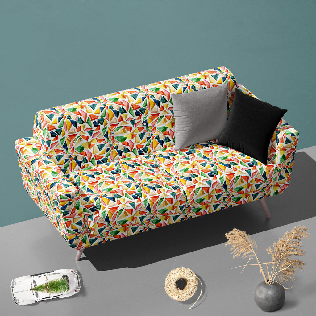 Watercolor Triangles D2 Sofa Fabric by Metre | Upholstery For Sofa, Curtains & Cushions-Sofa Fabrics-SOF_FB-IC 5008346 IC 5008346, Abstract Expressionism, Abstracts, Art and Paintings, Black and White, Digital, Digital Art, Geometric, Geometric Abstraction, Graphic, Hipster, Illustrations, Marble, Marble and Stone, Modern Art, Patterns, Retro, Semi Abstract, Signs, Signs and Symbols, Triangles, Watercolour, White, watercolor, d2, sofa, fabric, by, metre, upholstery, for, curtains, cushions, abstract, art, b