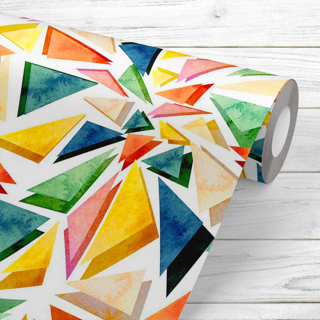 Watercolor Triangles D2 Wallpaper Roll-Wallpapers Peel & Stick-WAL_PA-IC 5008346 IC 5008346, Abstract Expressionism, Abstracts, Art and Paintings, Black and White, Digital, Digital Art, Geometric, Geometric Abstraction, Graphic, Hipster, Illustrations, Marble, Marble and Stone, Modern Art, Patterns, Retro, Semi Abstract, Signs, Signs and Symbols, Triangles, Watercolour, White, watercolor, d2, wallpaper, roll, abstract, art, background, blue, bright, color, colorful, contrast, creative, dark, deep, design, d