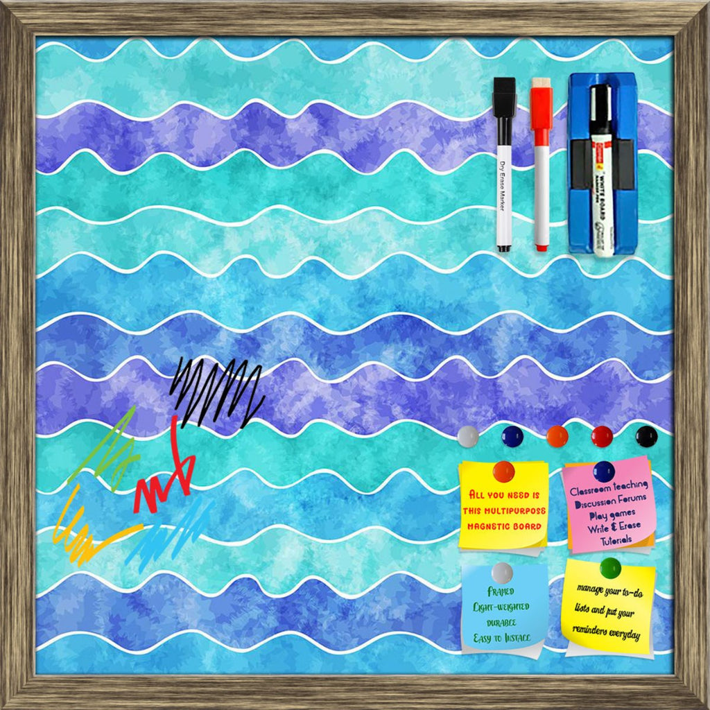 Watercolor Waves Pattern D2 Framed Magnetic Dry Erase Board | Combo with Magnet Buttons & Markers-Magnetic Boards Framed-MGB_FR-IC 5008349 IC 5008349, Abstract Expressionism, Abstracts, Art and Paintings, Black and White, Decorative, Digital, Digital Art, Drawing, Graphic, Illustrations, Modern Art, Patterns, Semi Abstract, Signs, Signs and Symbols, Stripes, Watercolour, White, watercolor, waves, pattern, d2, framed, magnetic, dry, erase, board, printed, whiteboard, with, 4, magnets, 2, markers, 1, duster, 