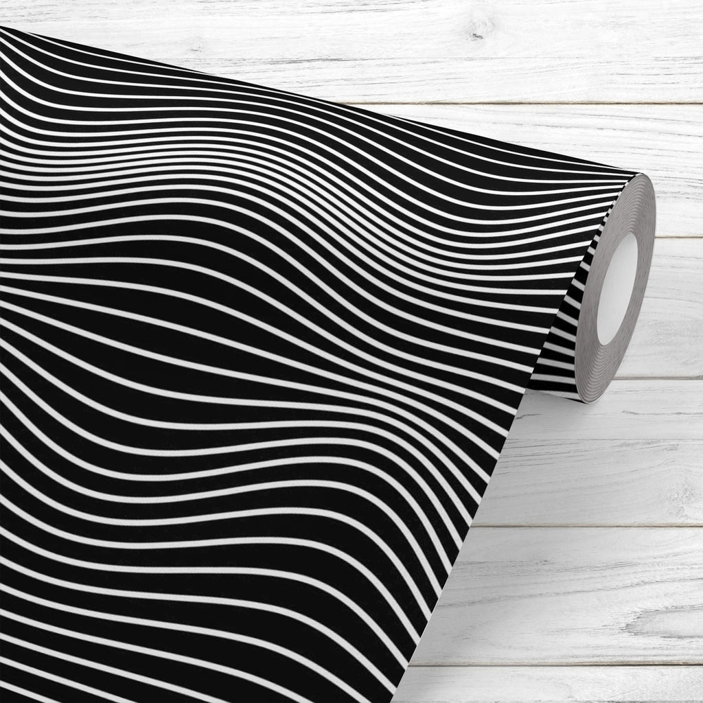 Black & White 3D Waves Wallpaper Roll-Wallpapers Peel & Stick-WAL_PA-IC 5008362 IC 5008362, Abstract Expressionism, Abstracts, Art and Paintings, Black, Black and White, Digital, Digital Art, Geometric, Geometric Abstraction, Graphic, Illustrations, Patterns, Semi Abstract, Stripes, White, 3d, waves, wallpaper, roll, abstract, art, asymmetry, back, backdrop, background, billow, bw, curve, curvy, deformed, endless, gray, illustration, irregular, lines, minimal, miscellaneous, op, optical, parallel, patern, p