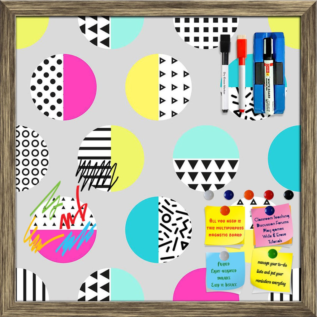 Geometric Circles Pattern D1 Framed Magnetic Dry Erase Board | Combo with Magnet Buttons & Markers-Magnetic Boards Framed-MGB_FR-IC 5008384 IC 5008384, 80s, Abstract Expressionism, Abstracts, Ancient, Black, Black and White, Circle, Digital, Digital Art, Education, Fashion, Geometric, Geometric Abstraction, Graphic, Hipster, Historical, Illustrations, Medieval, Modern Art, Patterns, Pop Art, Retro, Schools, Semi Abstract, Triangles, Universities, Vintage, White, circles, pattern, d1, framed, magnetic, dry, 
