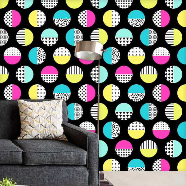 Geometric Circles D2 Wallpaper Roll-Wallpapers Peel & Stick-WAL_PA-IC 5008385 IC 5008385, 80s, Abstract Expressionism, Abstracts, Ancient, Black, Black and White, Circle, Digital, Digital Art, Education, Fashion, Geometric, Geometric Abstraction, Graphic, Hipster, Historical, Illustrations, Medieval, Modern Art, Patterns, Pop Art, Retro, Schools, Semi Abstract, Triangles, Universities, Vintage, White, circles, d2, peel, stick, vinyl, wallpaper, roll, non-pvc, self-adhesive, eco-friendly, water-repellent, sc
