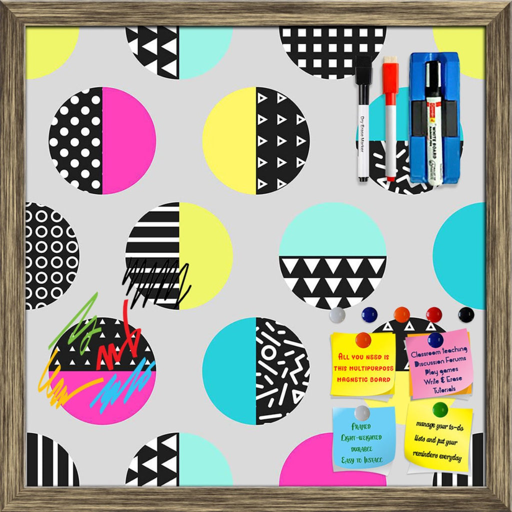 Geometric Circles Pattern D4 Framed Magnetic Dry Erase Board | Combo with Magnet Buttons & Markers-Magnetic Boards Framed-MGB_FR-IC 5008387 IC 5008387, 80s, Abstract Expressionism, Abstracts, Ancient, Black, Black and White, Circle, Digital, Digital Art, Education, Fashion, Geometric, Geometric Abstraction, Graphic, Hipster, Historical, Illustrations, Medieval, Modern Art, Patterns, Pop Art, Retro, Schools, Semi Abstract, Triangles, Universities, Vintage, White, circles, pattern, d4, framed, magnetic, dry, 