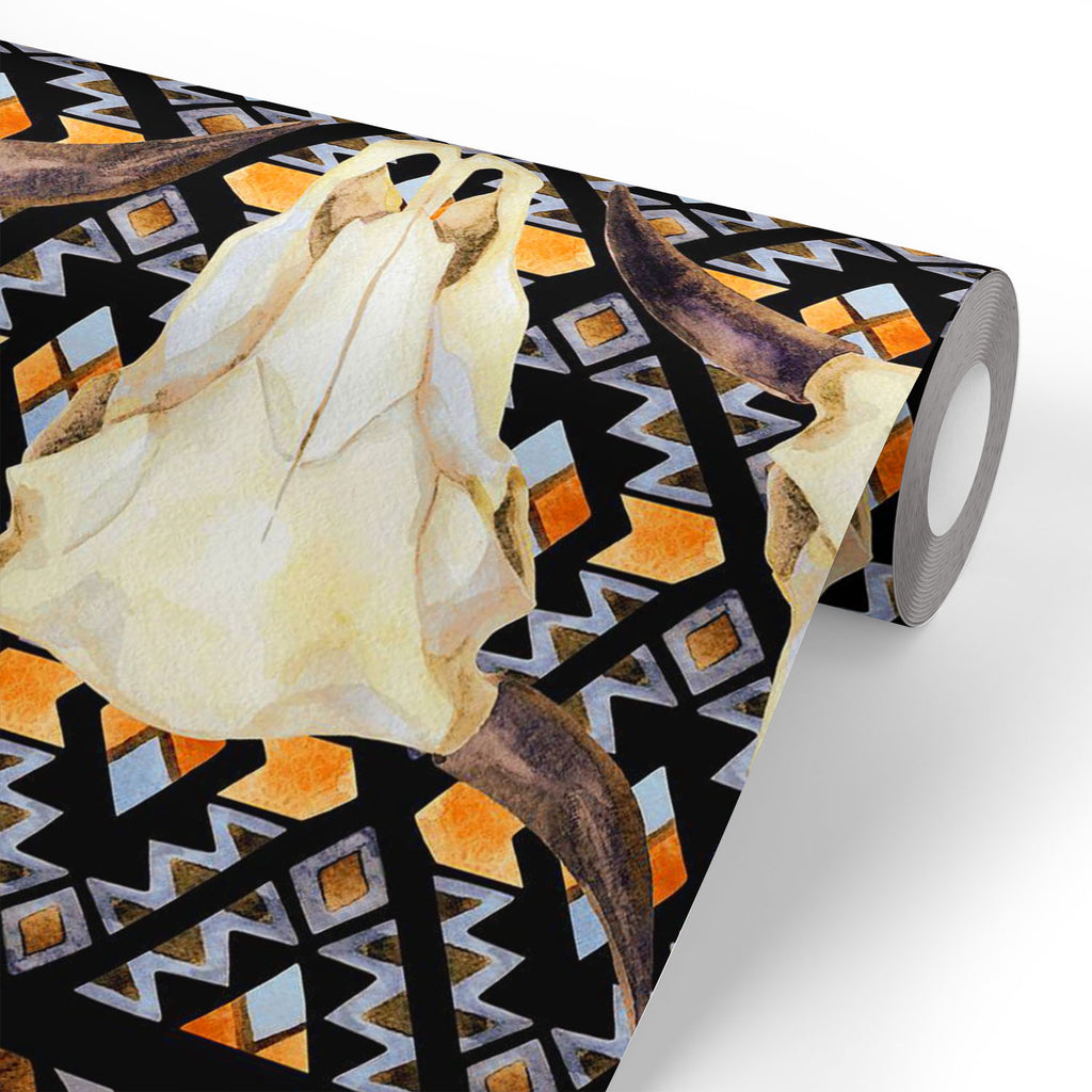 ArtzFolio Watercolor Buffalo Skull Ethnic Pattern D2 Wallpaper Roll | Easy to Install-Wallpapers Peel & Stick-AZ5008391WAL_RF_R-SP-Image Code 5008391 Vishnu Image Folio Pvt Ltd, IC 5008391, ArtzFolio, Wallpapers Peel & Stick, watercolor, buffalo, skull, ethnic, pattern, d2, wallpaper, roll, easy, to, install, abstract, vinyl, self, adhesive, brick, for, walls, living, room, drawing, large, size, children, sticker, bedroom, pitaara, box, bathroom, textured, big, office, reception, amazonbasics, decorative, h