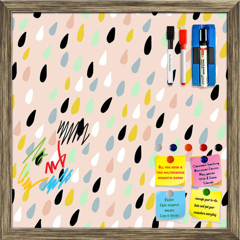 Colorful Water Drops Pattern Framed Magnetic Dry Erase Board | Combo with Magnet Buttons & Markers-Magnetic Boards Framed-MGB_FR-IC 5008392 IC 5008392, Abstract Expressionism, Abstracts, Animated Cartoons, Art and Paintings, Baby, Black and White, Caricature, Cartoons, Children, Decorative, Drawing, Hand Drawn, Illustrations, Kids, Minimalism, Patterns, Semi Abstract, Signs, Signs and Symbols, White, colorful, water, drops, pattern, framed, magnetic, dry, erase, board, printed, whiteboard, with, 4, magnets,