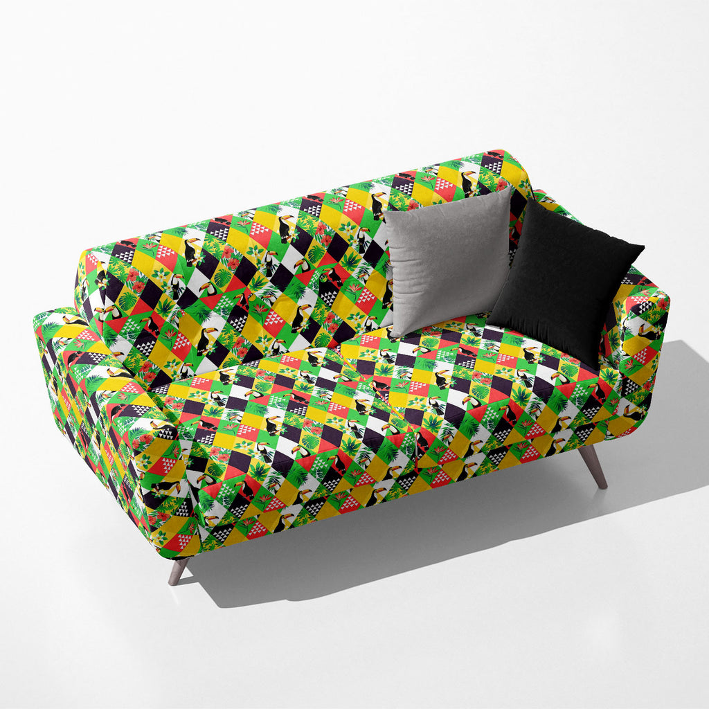 Exotic Floral Leaves Pattern D2 Sofa Fabric by Metre | Upholstery For Sofa, Curtains & Cushions-Sofa Fabrics-SOF_FB-IC 5008398 IC 5008398, Abstract Expressionism, Abstracts, Automobiles, Birds, Black, Black and White, Botanical, Cities, City Views, Collages, Decorative, Drawing, Floral, Flowers, Geometric, Geometric Abstraction, Hawaiian, Holidays, Illustrations, Nature, Patterns, Scenic, Semi Abstract, Signs, Signs and Symbols, Transportation, Travel, Vehicles, White, exotic, leaves, pattern, d2, sofa, fab