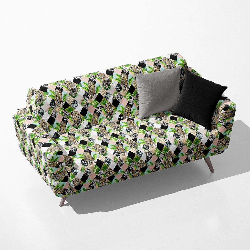 Tropical Palm Leaves & Leopard Pattern Sofa Fabric by Metre | Upholstery For Sofa, Curtains & Cushions-Sofa Fabrics-SOF_FB-IC 5008399 IC 5008399, Abstract Expressionism, Abstracts, Animals, Art and Paintings, Botanical, Culture, Decorative, Digital, Digital Art, Drawing, Ethnic, Floral, Flowers, Graphic, Hawaiian, Illustrations, Nature, Patterns, Scenic, Semi Abstract, Signs, Signs and Symbols, Traditional, Tribal, Tropical, World Culture, palm, leaves, leopard, pattern, sofa, fabric, by, metre, upholstery,