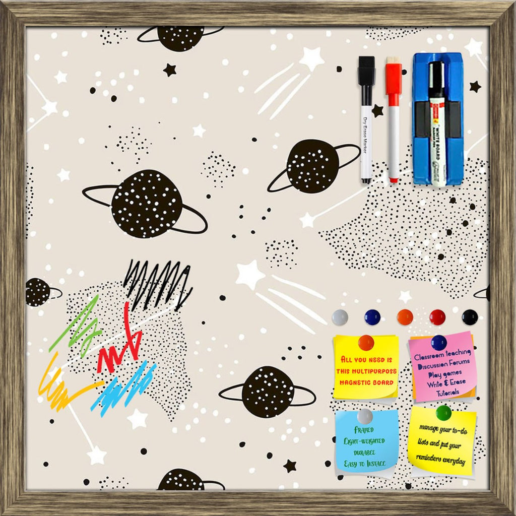 Stars, Constellations & Planets Pattern Framed Magnetic Dry Erase Board | Combo with Magnet Buttons & Markers-Magnetic Boards Framed-MGB_FR-IC 5008410 IC 5008410, Animated Cartoons, Art and Paintings, Astrology, Astronomy, Baby, Black, Black and White, Caricature, Cartoons, Children, Cosmology, Decorative, Drawing, Hand Drawn, Horoscope, Illustrations, Kids, Minimalism, Patterns, Scandinavian, Signs, Signs and Symbols, Space, Sun Signs, White, Zodiac, stars, constellations, planets, pattern, framed, magneti
