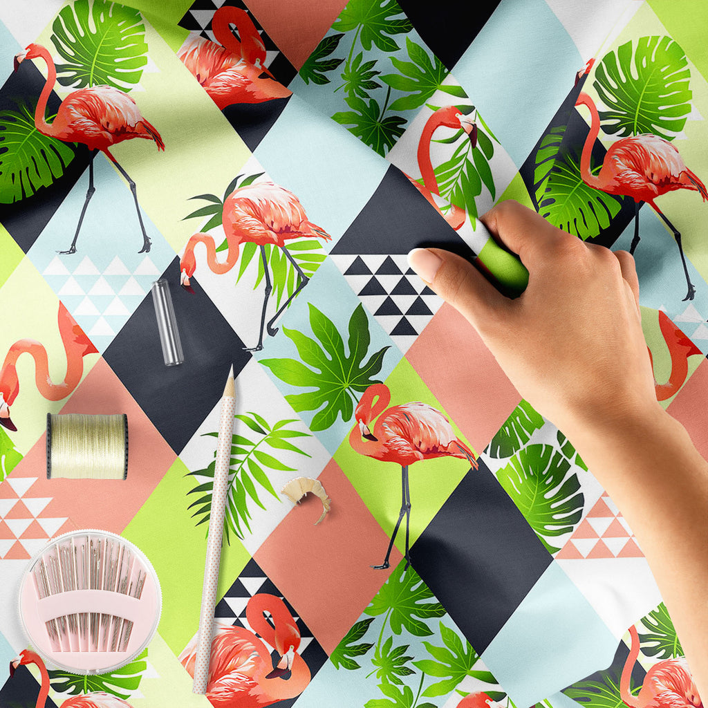 Floral Tropical & Flamingos Sofa Fabric by Metre | Upholstery For Sofa, Curtains & Cushions-Sofa Fabrics-SOF_FB-IC 5008415 IC 5008415, Abstract Expressionism, Abstracts, Automobiles, Birds, Black and White, Botanical, Cities, City Views, Collages, Decorative, Drawing, Floral, Flowers, Geometric, Geometric Abstraction, Hawaiian, Holidays, Illustrations, Nature, Patterns, Scenic, Semi Abstract, Signs, Signs and Symbols, Sports, Transportation, Travel, Triangles, Tropical, Vehicles, White, flamingos, sofa, fab