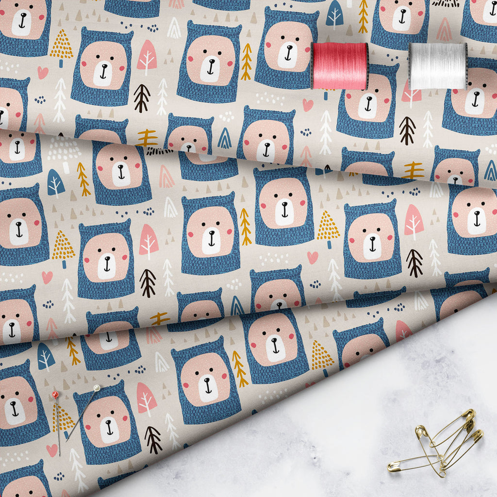 Bear Portrait D2 Sofa Fabric by Metre | Upholstery For Sofa, Curtains & Cushions-Sofa Fabrics-SOF_FB-IC 5008420 IC 5008420, Animals, Animated Cartoons, Art and Paintings, Baby, Caricature, Cartoons, Children, Christianity, Decorative, Drawing, Festivals and Occasions, Festive, Hand Drawn, Holidays, Illustrations, Kids, Patterns, Scandinavian, Signs, Signs and Symbols, Wooden, bear, portrait, d2, sofa, fabric, by, metre, upholstery, for, curtains, cushions, animal, art, backdrop, brush, cartoon, childish, ch