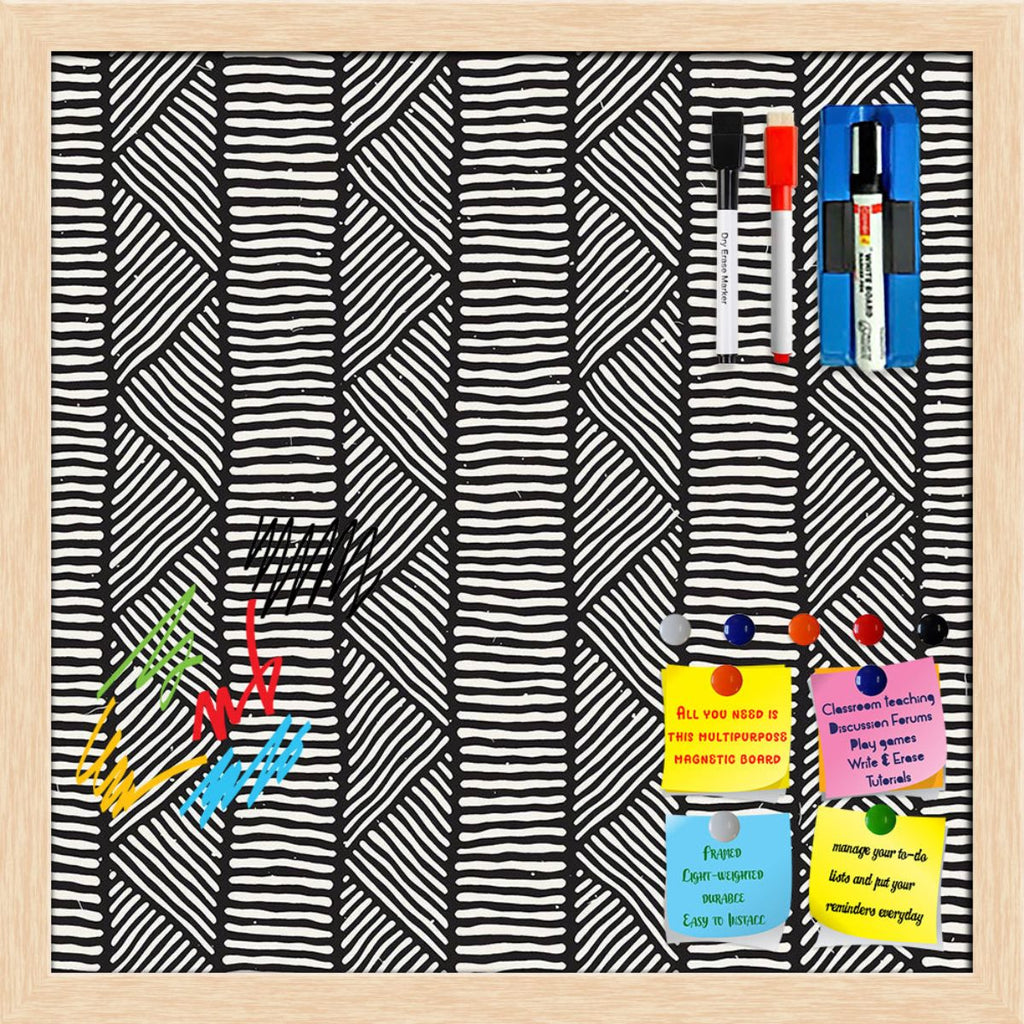 Geometric Doodle Lines Pattern Framed Magnetic Dry Erase Board | Combo with Magnet Buttons & Markers-Magnetic Boards Framed-MGB_FR-IC 5008431 IC 5008431, Abstract Expressionism, Abstracts, Ancient, Black, Black and White, Culture, Digital, Digital Art, Drawing, Ethnic, Geometric, Geometric Abstraction, Graphic, Historical, Illustrations, Medieval, Modern Art, Patterns, Retro, Semi Abstract, Signs, Signs and Symbols, Sketches, Stripes, Traditional, Tribal, Vintage, White, World Culture, doodle, lines, patter
